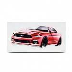 Ford Mustang Sticker "Race Red