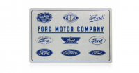Ford metal plate Logo Evolution